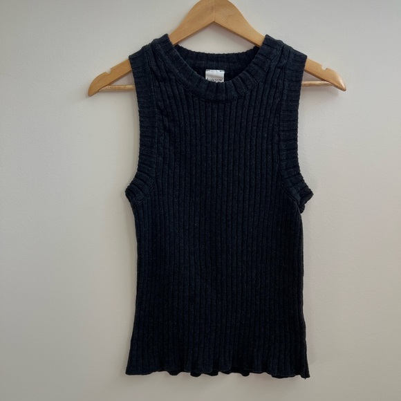 KOWTOW Charcoal Ribbed Singlet - Picture 2 of 7